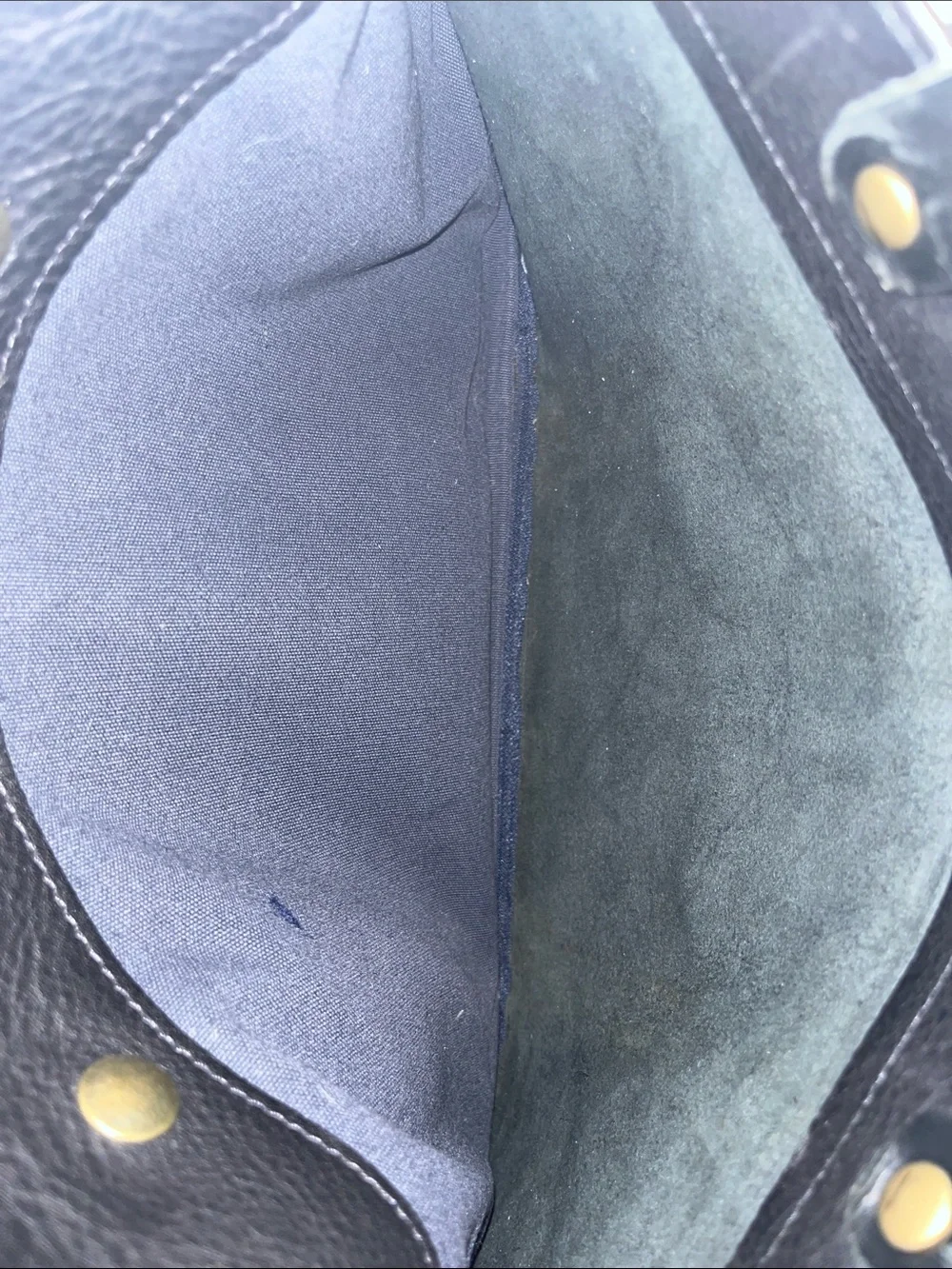 Handmade Italian Bleu de Chauffe Business Bag